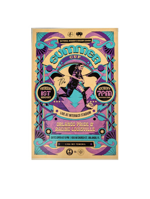 Julie Doyle 8/1/25 Signed Match Poster