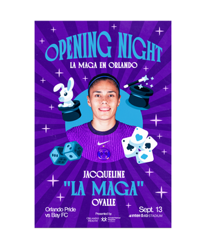 Jaqueline Ovalle "Opening Night" 9/13/25 Matchday Poster