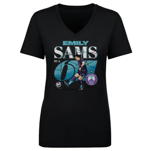 Emily Sams Orlando Pride Cracked Number Women's V-Neck Tee