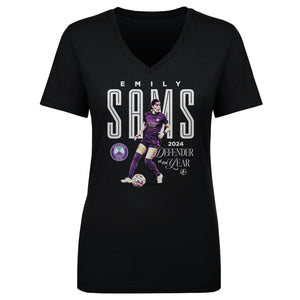 Emily Sams Orlando Pride 2024 Defender Of The Year Women's V-Neck Tee