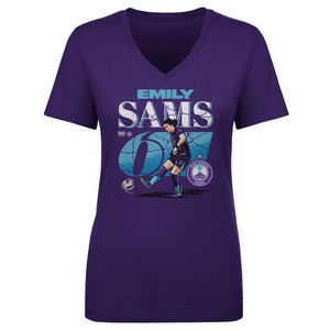 Emily Sams Orlando Pride Cracked Number Women's V-Neck Tee